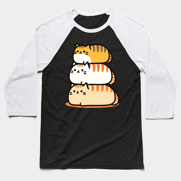 Cat Loaf Baseball T-Shirt by Good Stafe